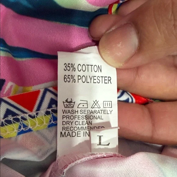 Tropical Pink and Green Two-Piece Set - Picture 6 of 6